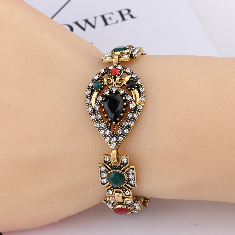 Wholesale Colorful Water Drop Alloy Bracelet